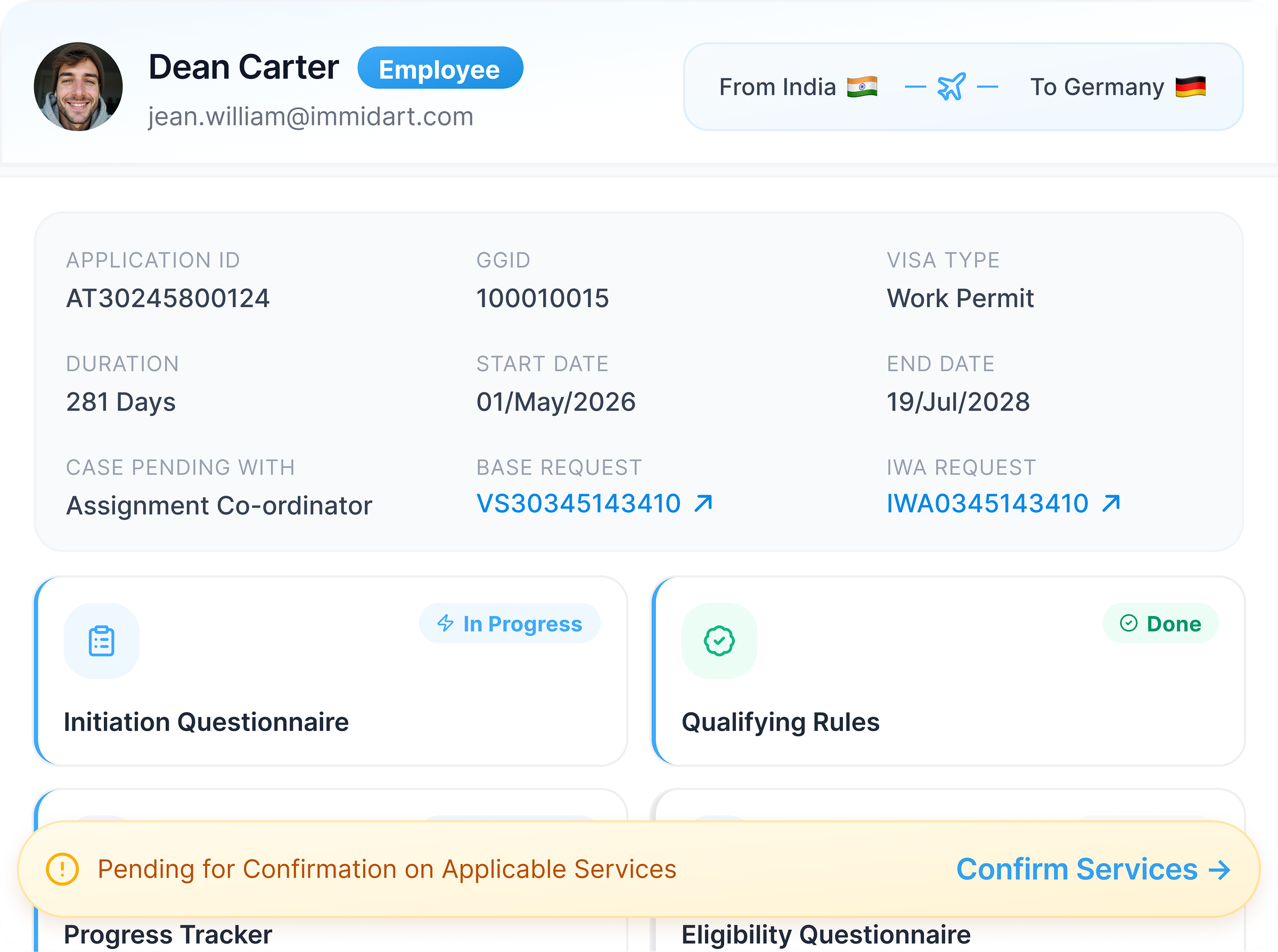Travel Compliance product screenshot