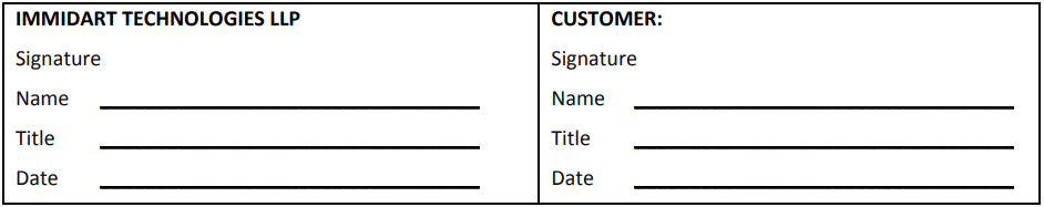 Immidart Term & Conditions